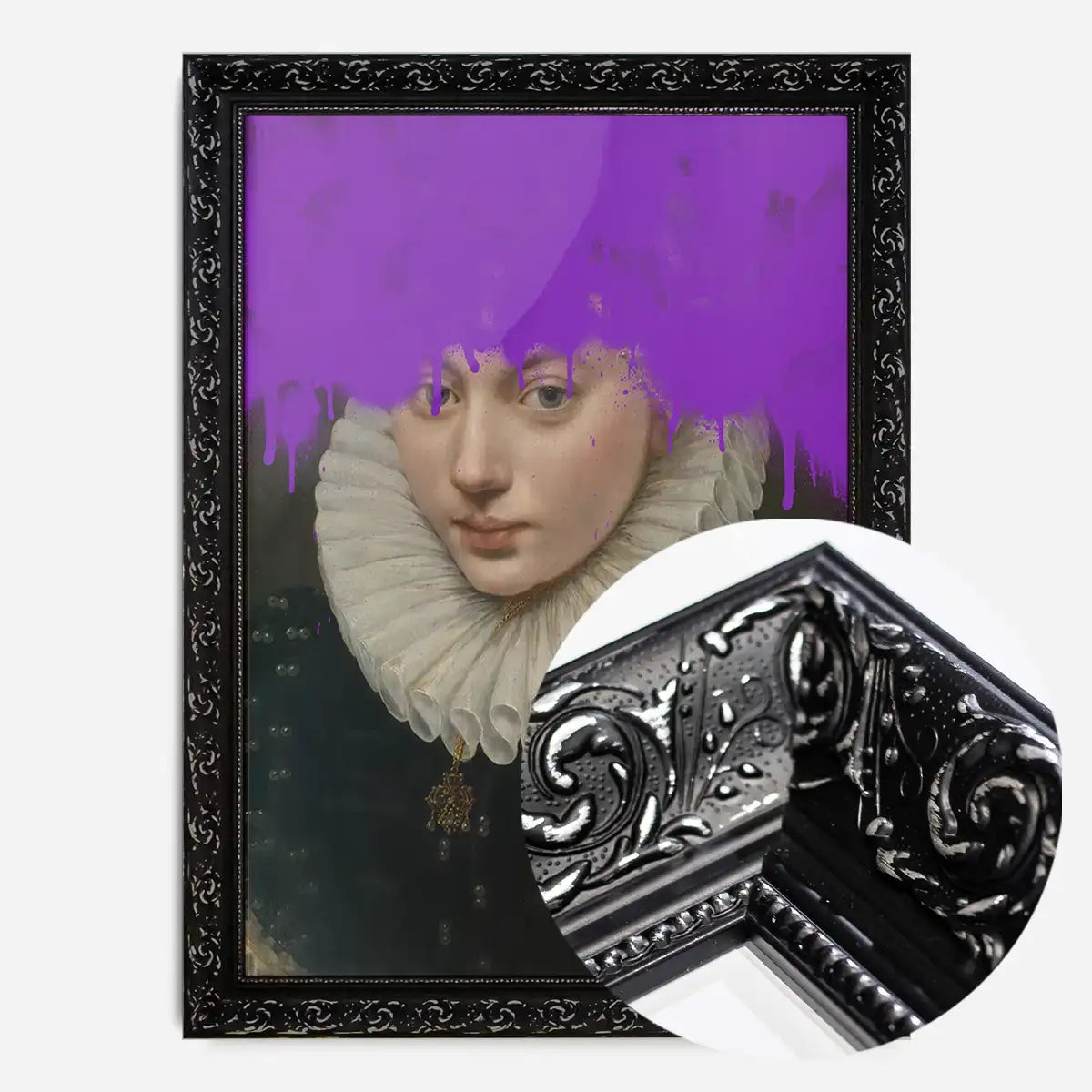 Graffiti Spraypaint Drips Portrait Print
