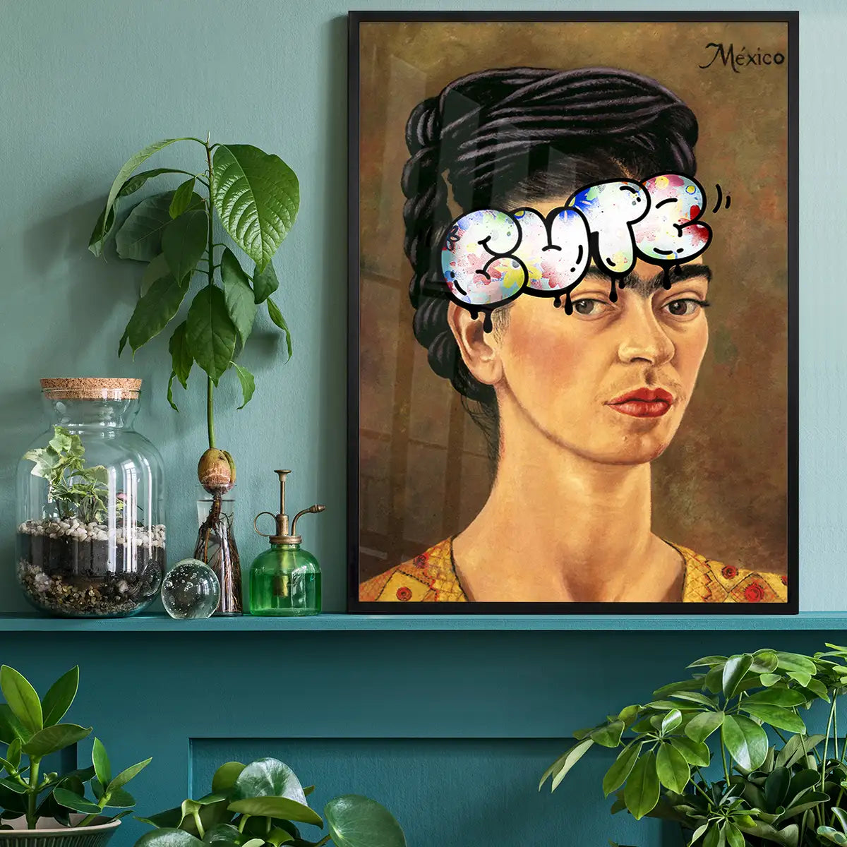 Cute Frida Kahlo Graffiti Tag Print