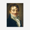 David Johnston by Pierre Paul Prudhon with Pencil Moustache Print
