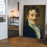 David Johnston by Pierre Paul Prudhon with Pencil Moustache Print