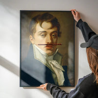 David Johnston by Pierre Paul Prudhon with Pencil Moustache Print