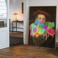 Dope Graffiti Tag Portrait Print