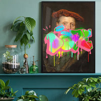 Dope Graffiti Tag Portrait Print
