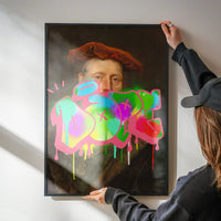 Dope Graffiti Tag Portrait Print