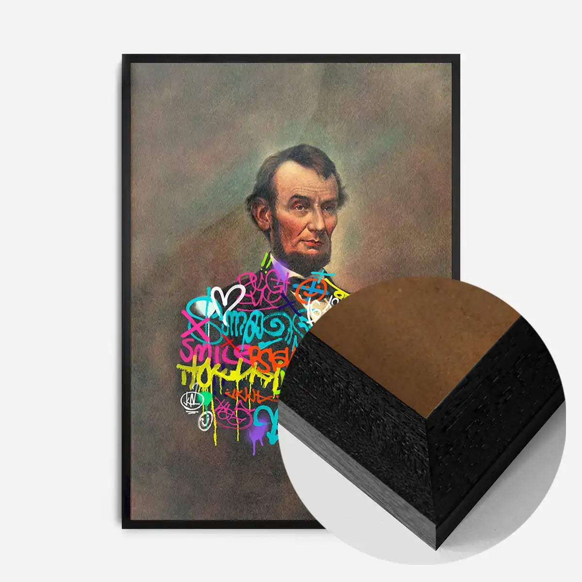 Abraham Lincoln Graffiti Jacket Print