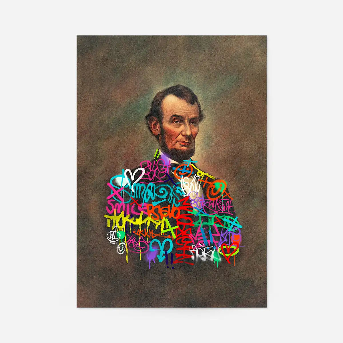 Abraham Lincoln Graffiti Jacket Print