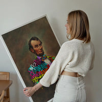 Abraham Lincoln Graffiti Jacket Print