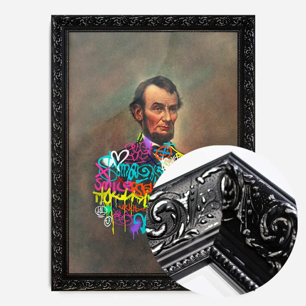 Abraham Lincoln Graffiti Jacket Print