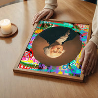 George Washington Graffiti Background Portrait Print