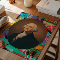 George Washington Graffiti Background Portrait Print