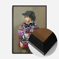 Graffiti Dress Girl Portrait Print