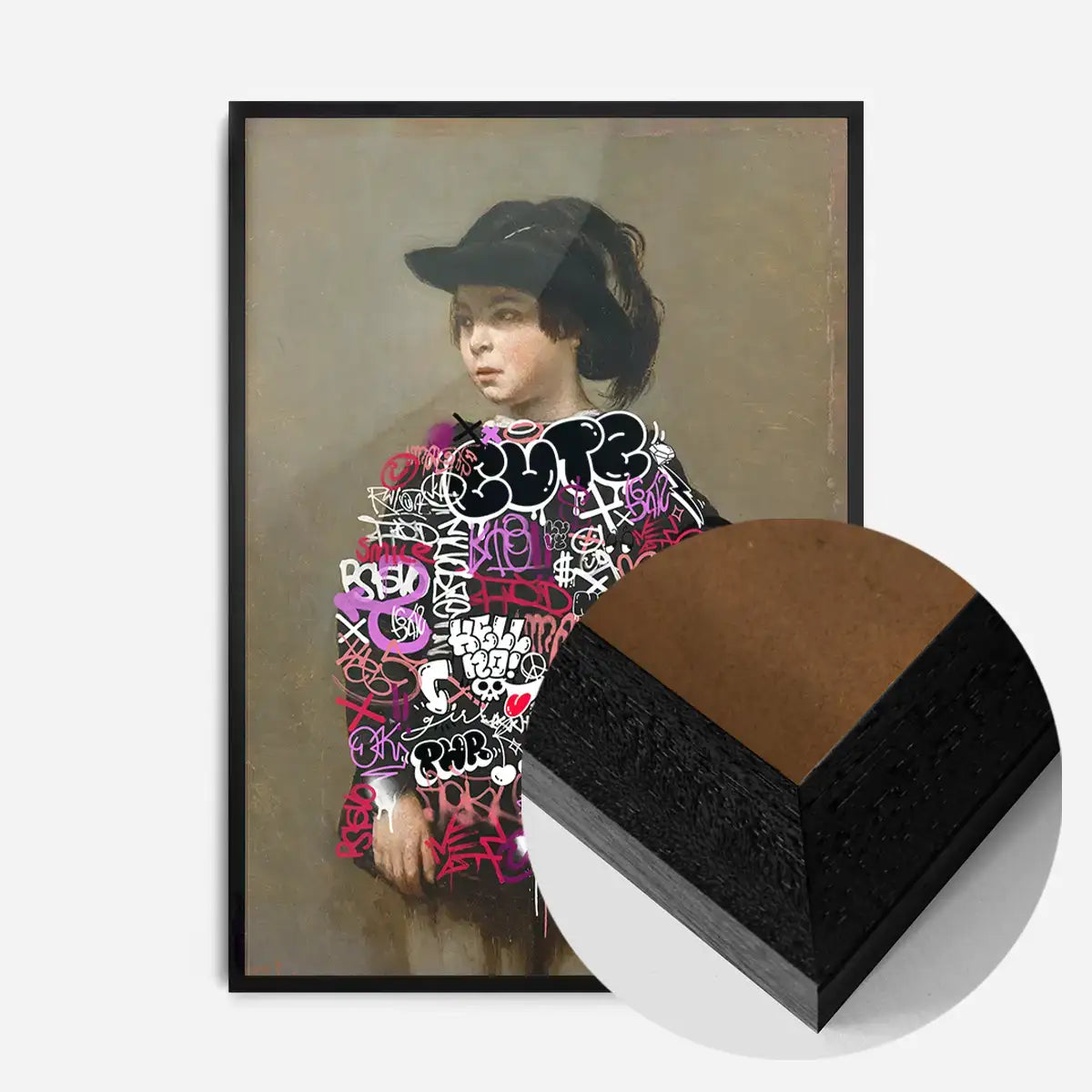 Graffiti Dress Girl Portrait Print