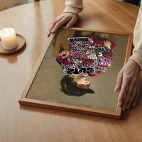 Graffiti Dress Girl Portrait Print