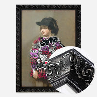 Graffiti Dress Girl Portrait Print
