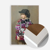 Graffiti Dress Girl Portrait Print
