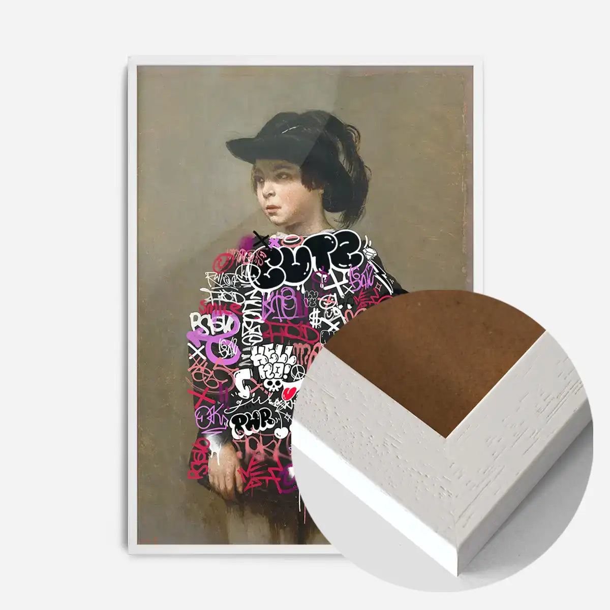 Graffiti Dress Girl Portrait Print