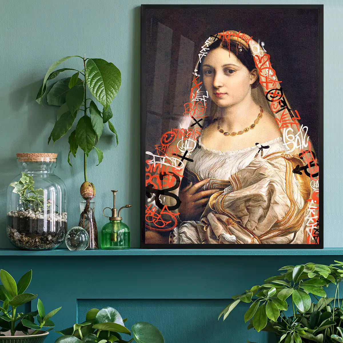 Graffiti Headscarf Portrait Print