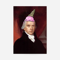 Ice Cream Cone Splat Portrait Print