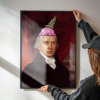 Ice Cream Cone Splat Portrait Print