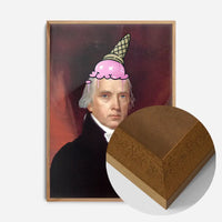 Ice Cream Cone Splat Portrait Print