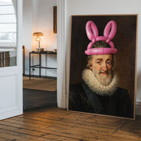 King Henri IV of France with Balloon Bunny Rabbit Ears Print