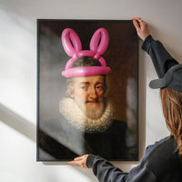 King Henri IV of France with Balloon Bunny Rabbit Ears Print