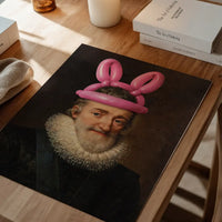King Henri IV of France with Balloon Bunny Rabbit Ears Print