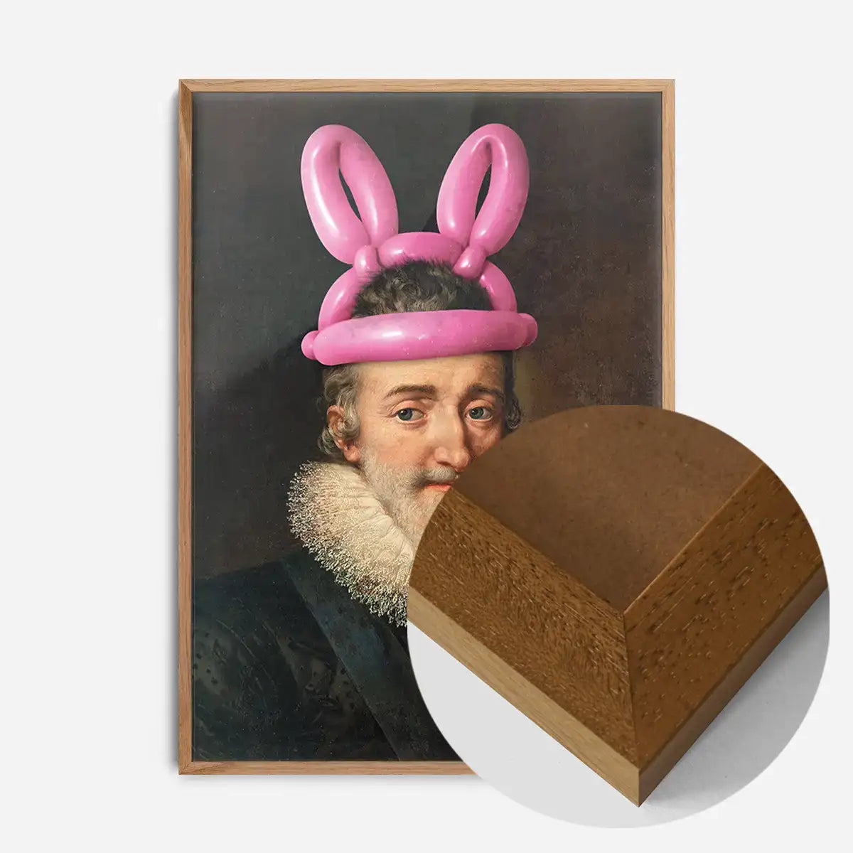 King Henri IV of France with Balloon Bunny Rabbit Ears Print