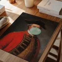Military Bubblegum Blowing Portrait Print