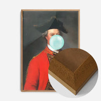 Military Bubblegum Blowing Portrait Print