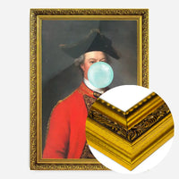 Military Bubblegum Blowing Portrait Print