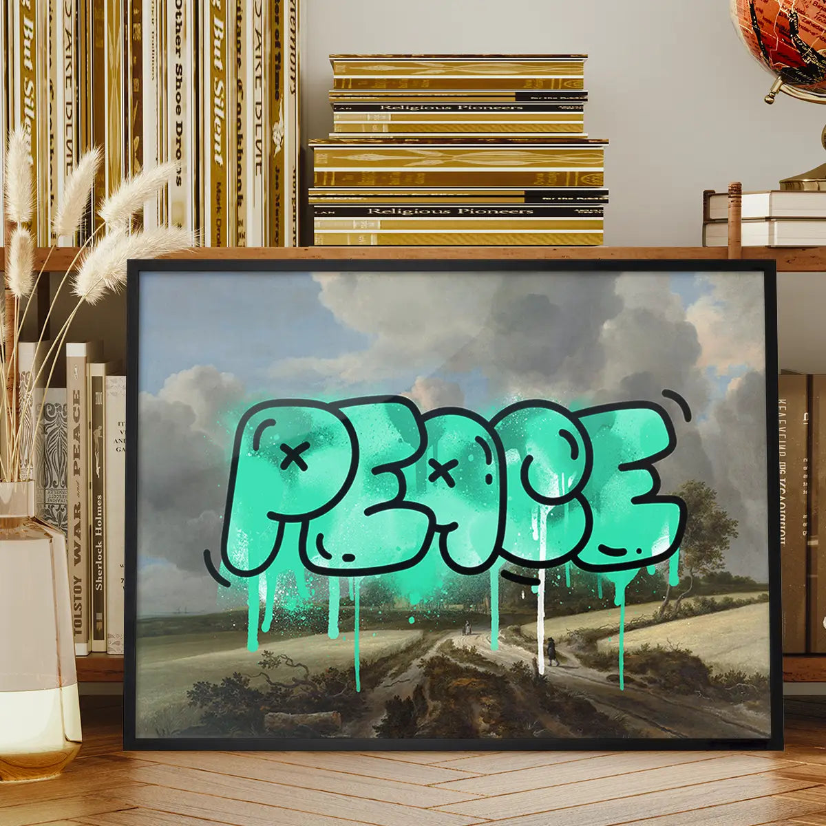 Peace Landscape Painting Graffiti Tag Print