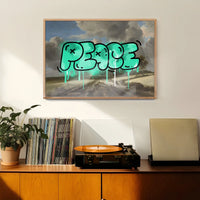 Peace Landscape Painting Graffiti Tag Print