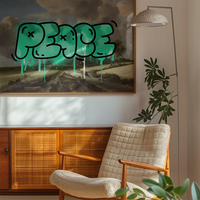 Peace Landscape Painting Graffiti Tag Print