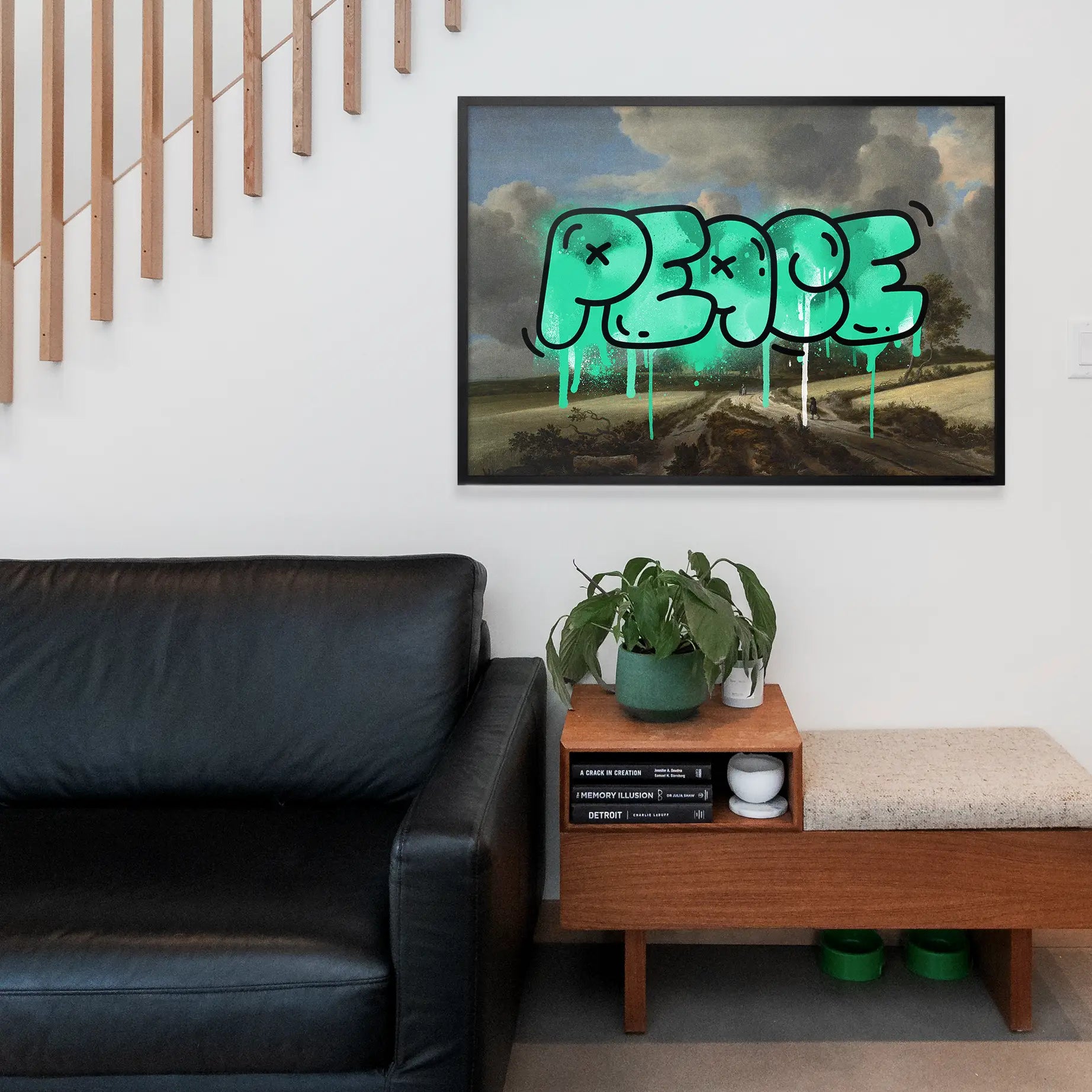 Peace Landscape Painting Graffiti Tag Print
