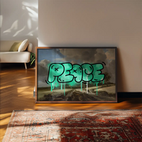 Peace Landscape Painting Graffiti Tag Print