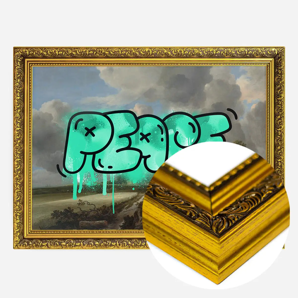 Peace Landscape Painting Graffiti Tag Print