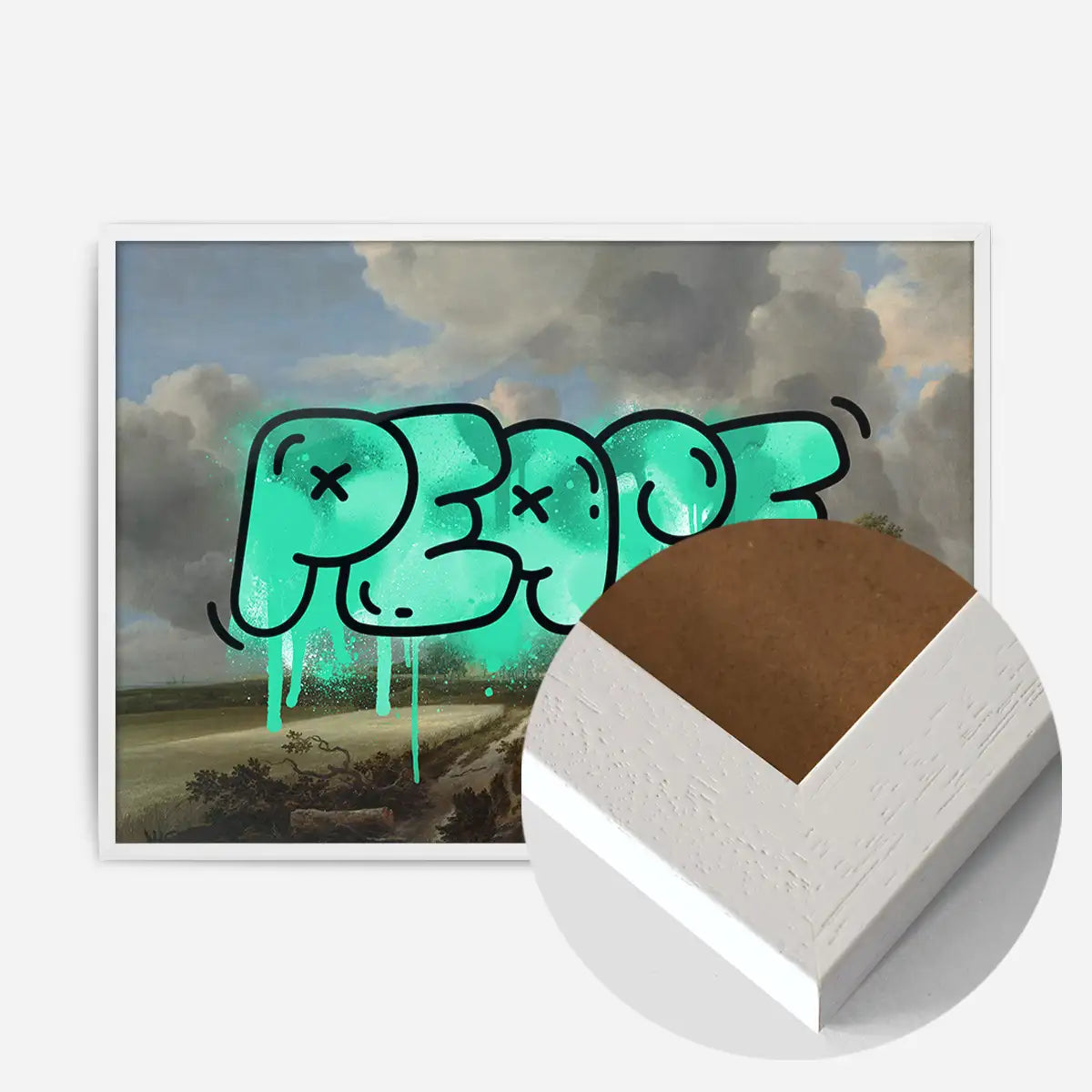 Peace Landscape Painting Graffiti Tag Print