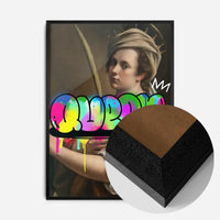 Queen Graffiti Tag Portrait Print
