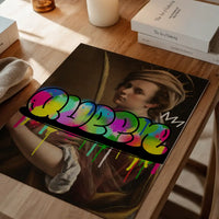 Queen Graffiti Tag Portrait Print