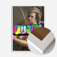 Queen Graffiti Tag Portrait Print