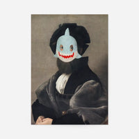 Felt Shark Mask Portrait Print