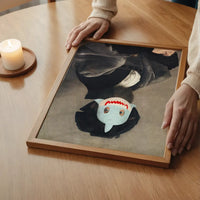 Felt Shark Mask Portrait Print
