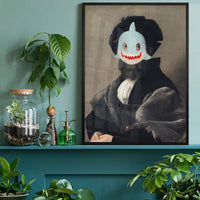 Felt Shark Mask Portrait Print