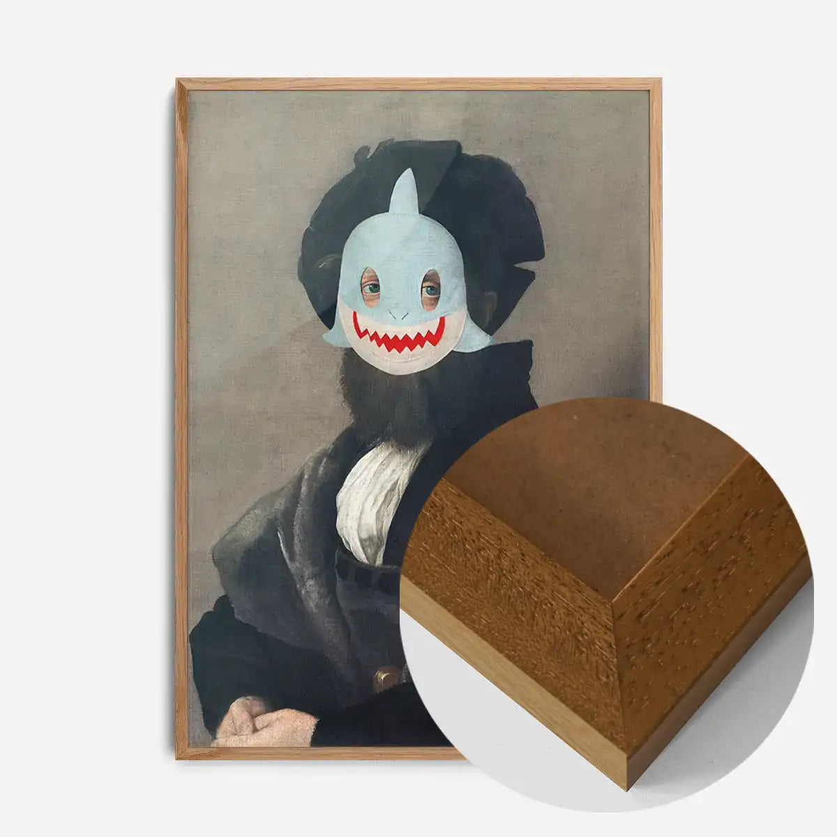 Felt Shark Mask Portrait Print