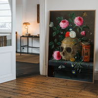 Vanitas Still Life Skull with Sunglasses by Jan Van Kessel Print