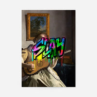 Slay Graffiti Tag Portrait Painting Print