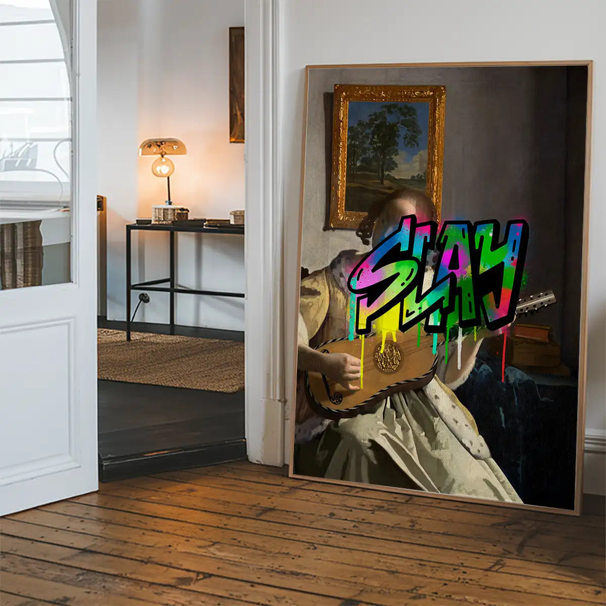 Slay Graffiti Tag Portrait Painting Print