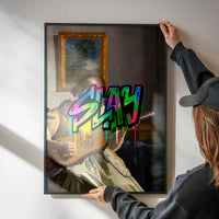 Slay Graffiti Tag Portrait Painting Print