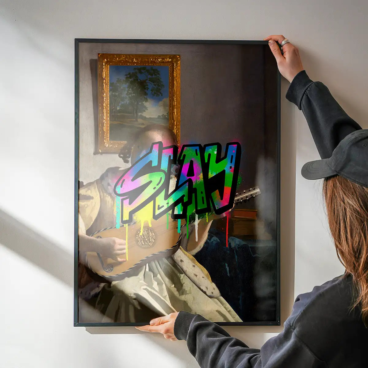 Slay Graffiti Tag Portrait Painting Print